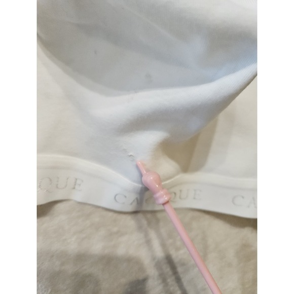 Cacique Plus Size 46D Cotton Lounge Bra Wireless Unlined White New - Picture 11 of 15